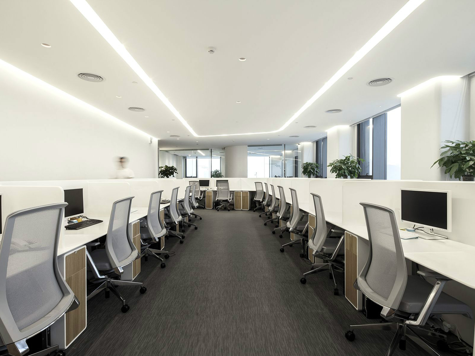 合肥清新自然风900平方办公室装修设计案例